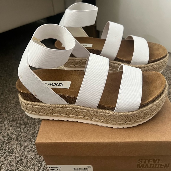 Steve Madden White Platform Espadrilles - Picture 2 of 7